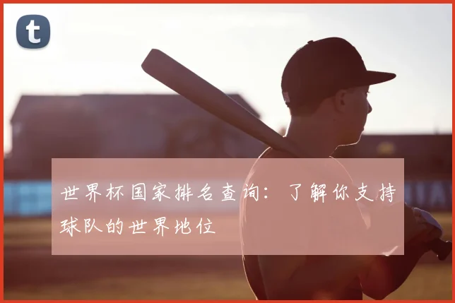 世界杯国家排名查询：了解你支持球队的世界地位